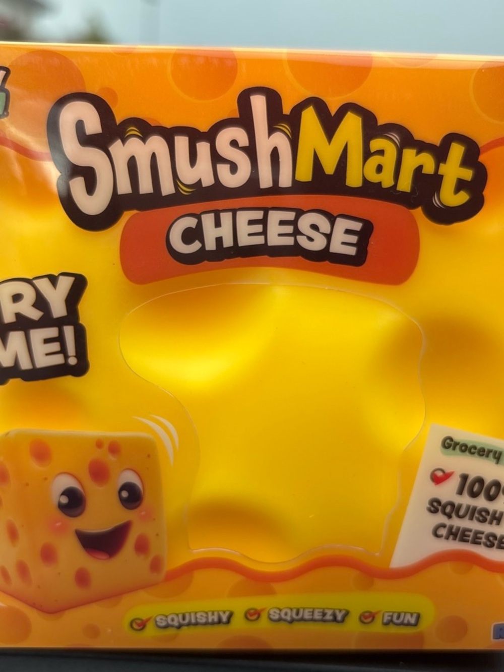 Cheese Squishy Toy - Bright Yellow Sensory Squeeze
